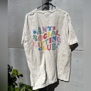 Anti Social Club T shirt Women’s Sz XL 100% Cotton